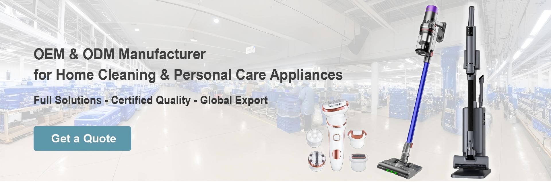 OEM & ODM Manufacturer for Vacuum Cleaners & Personal Care Appliances